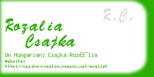 rozalia csajka business card